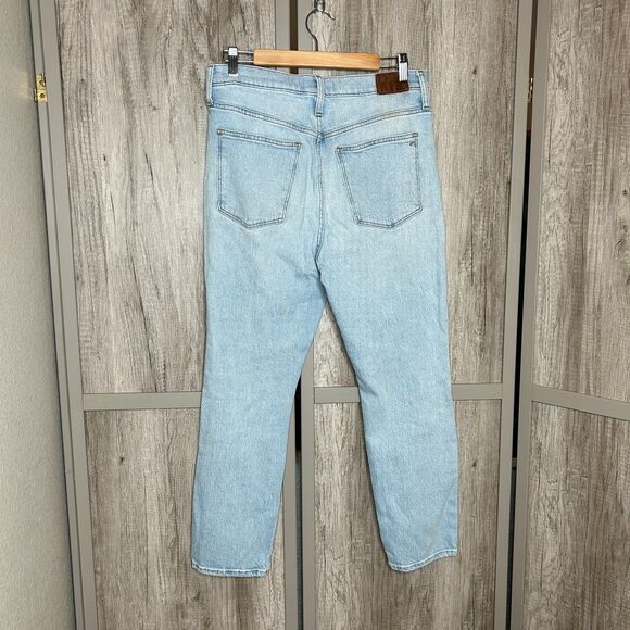 Madewell Boyfriend Jeans Size 29 The High Rise Slim Crop Distressed Knee - Picture 2 of 8
